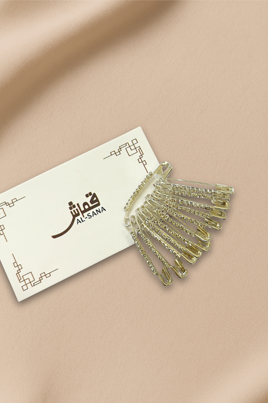 Stylish Safety Pins with Decorative Stones