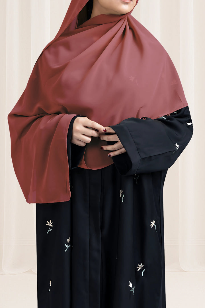 Premium Georgette Hijab – Light Maroon
