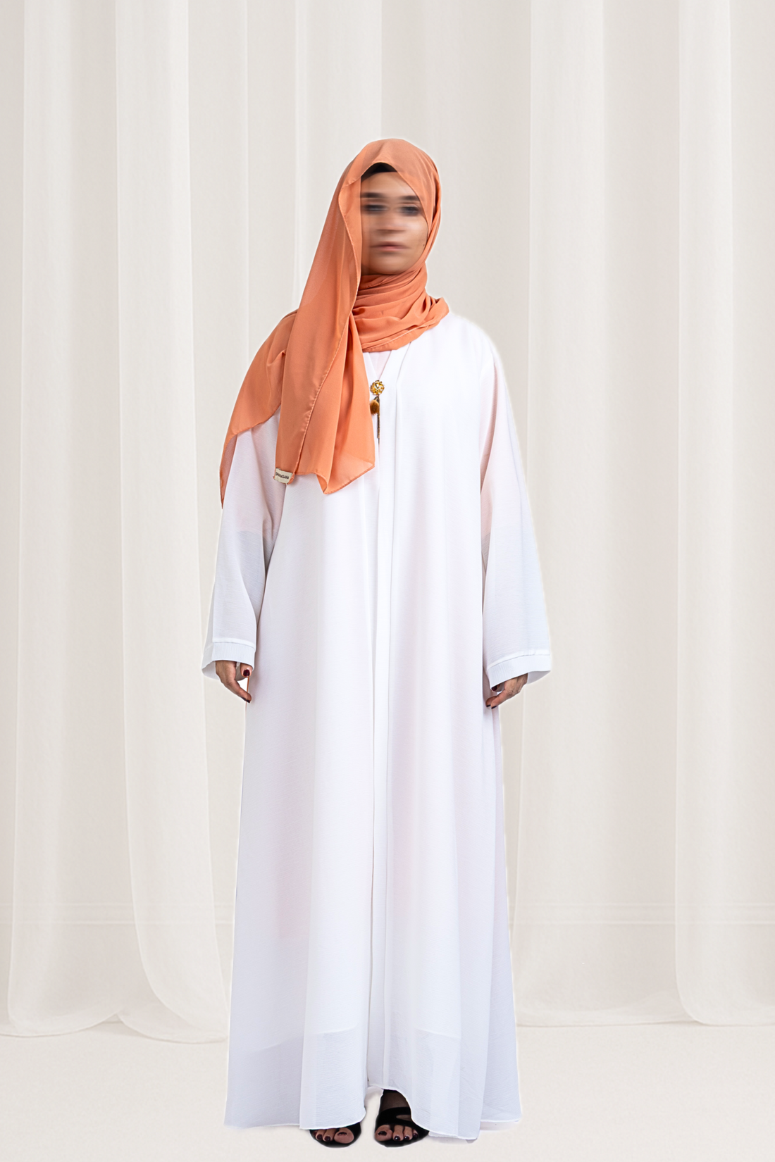 Simple Elegance Plain White Classic Abaya