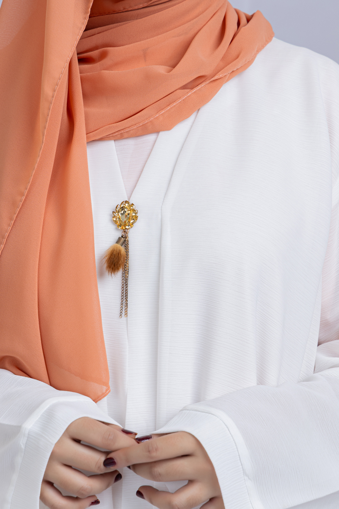 Simple Elegance Plain White Classic Abaya