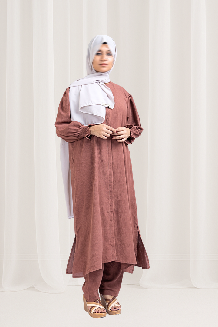 Rust Modest Co-ord Set Daily Wear