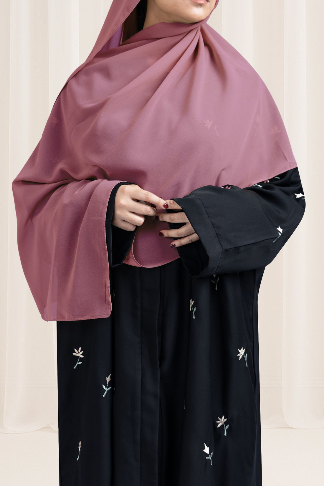 Premium Georgette Hijab –Turkish Rose