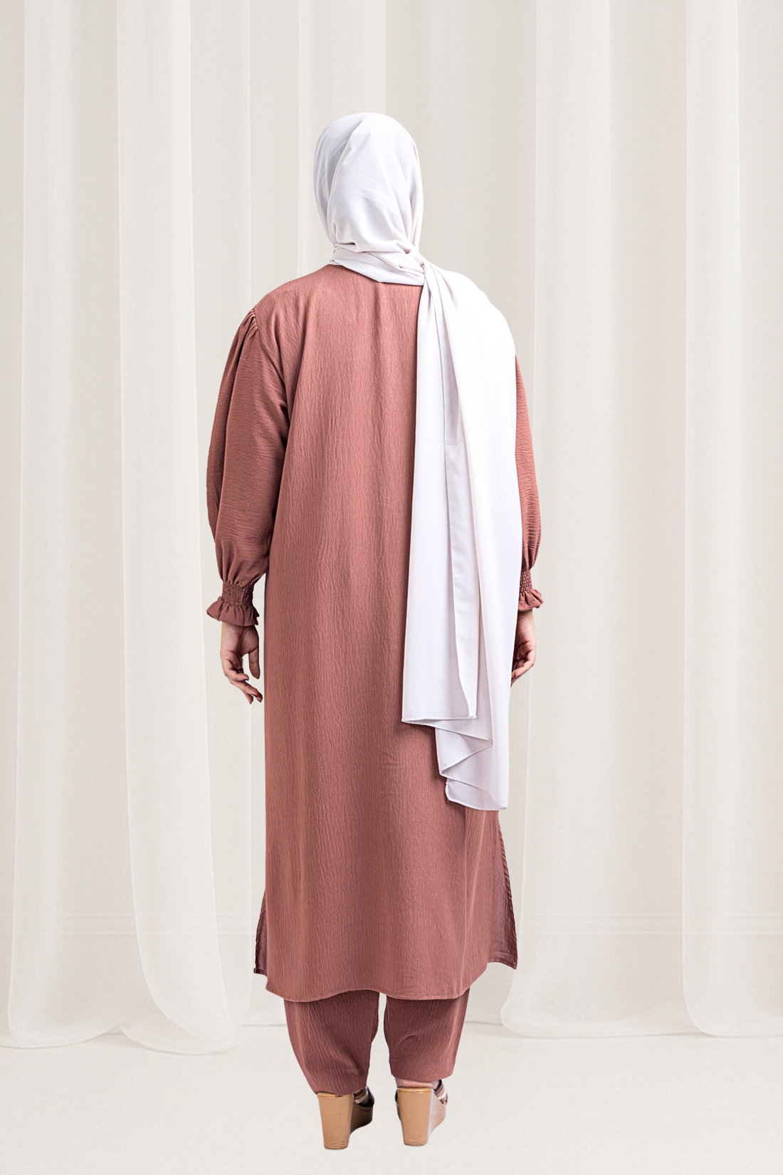 Rust Modest Co-ord Set Daily Wear