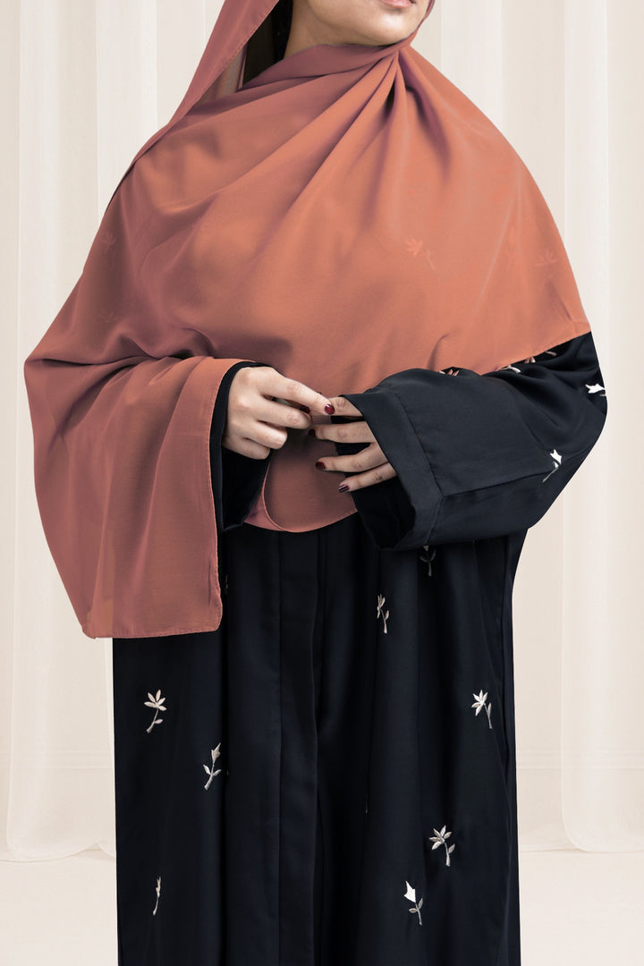 Premium Georgette Hijab – Brown Rust