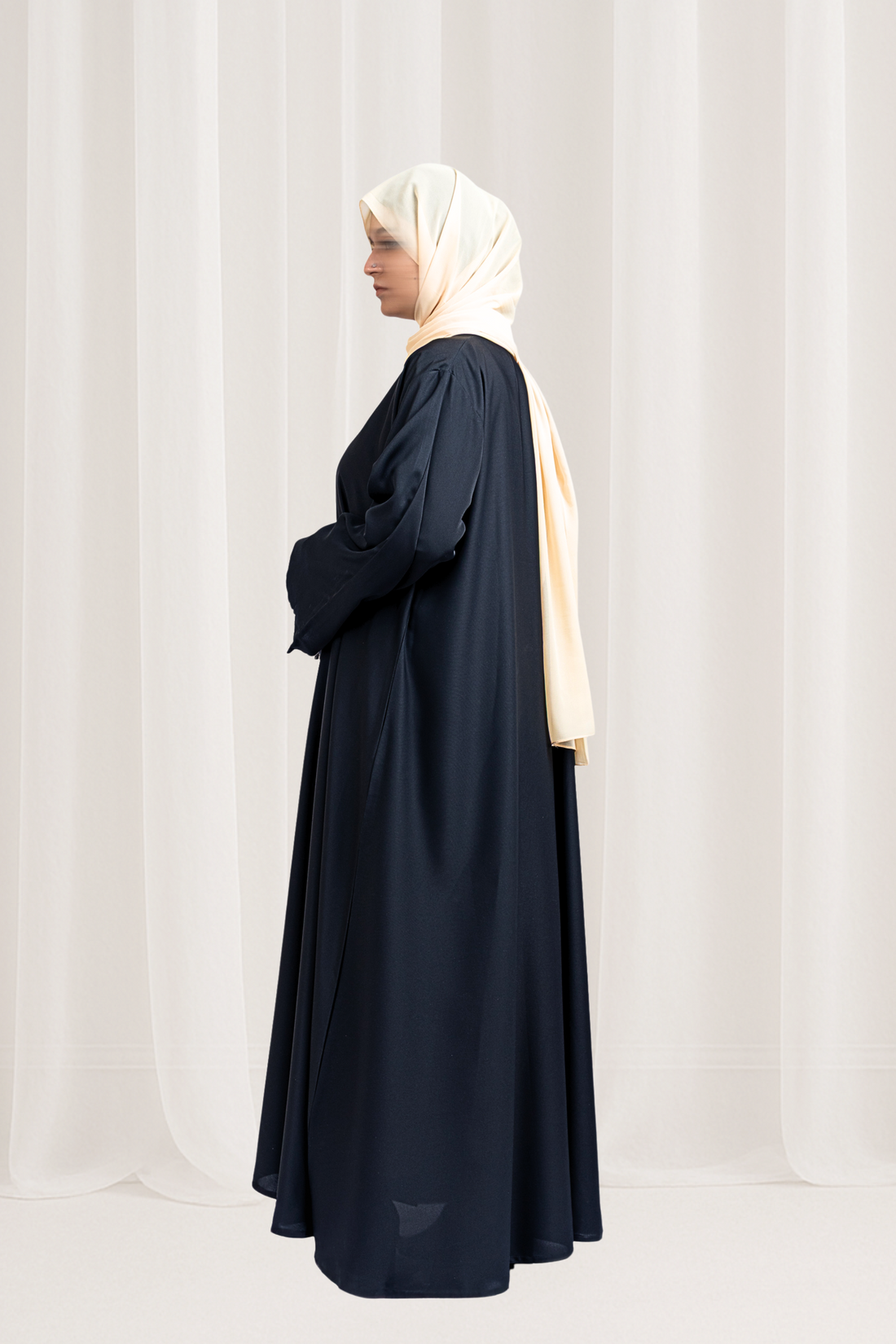 Classic Beige Embroidered Abaya