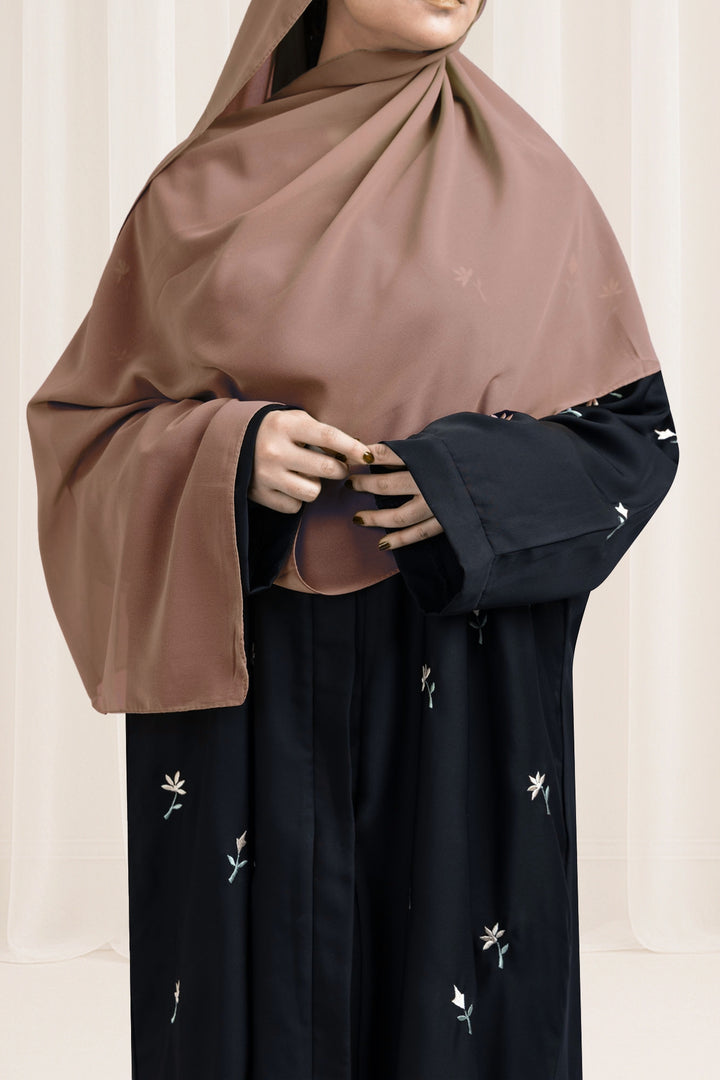 Premium Georgette Hijab – Pastel Brown