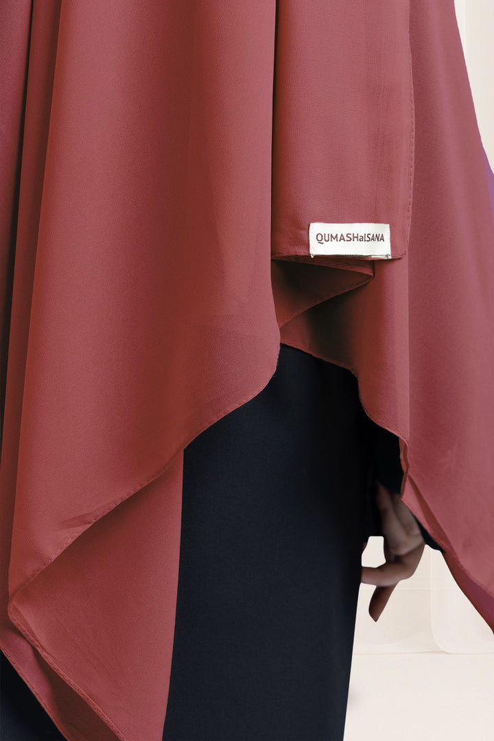 Premium Georgette Hijab – Light Maroon