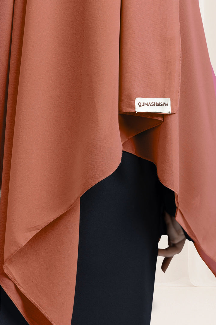 Premium Georgette Hijab – Brown Rust