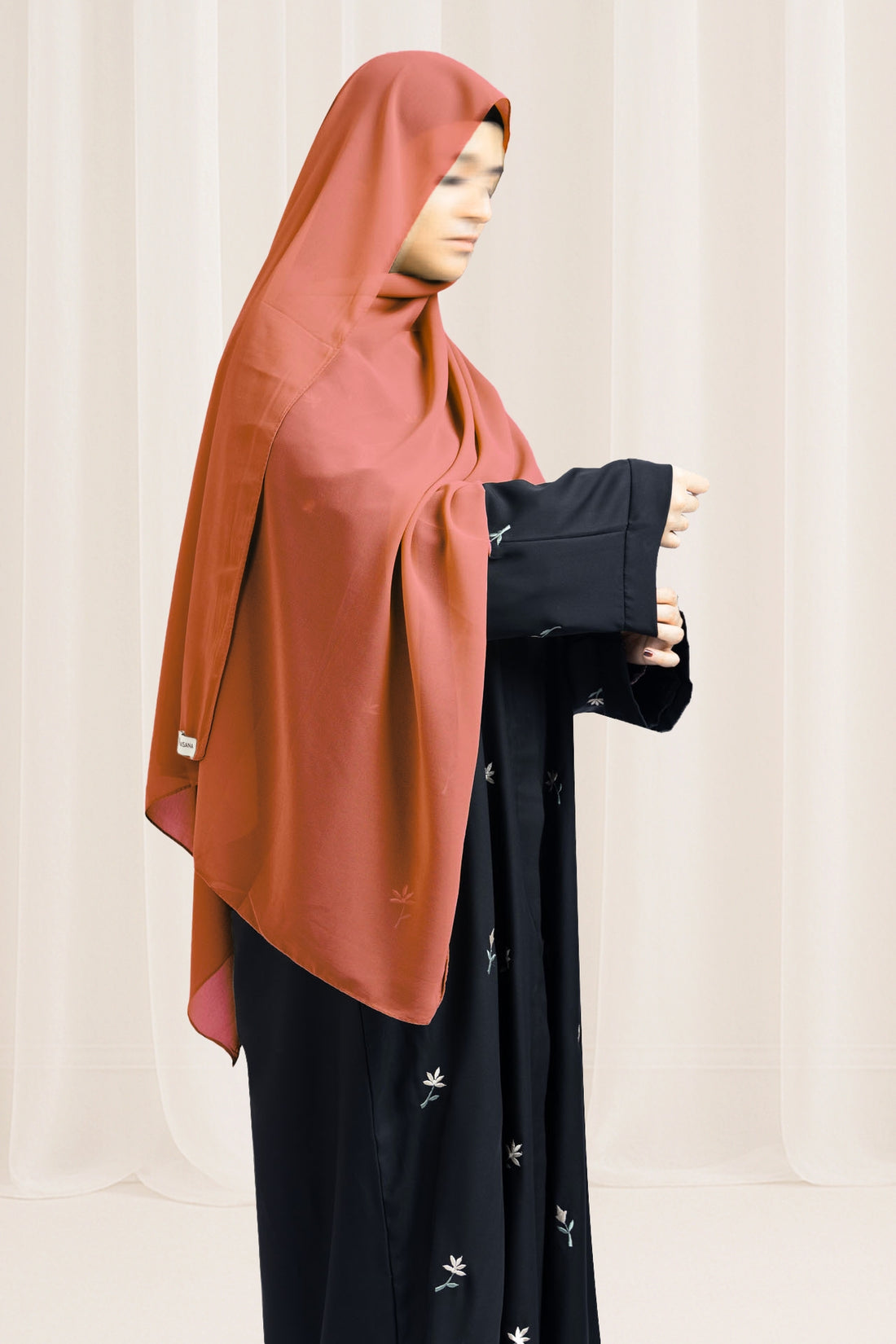 Premium Georgette Hijab – Copper Red