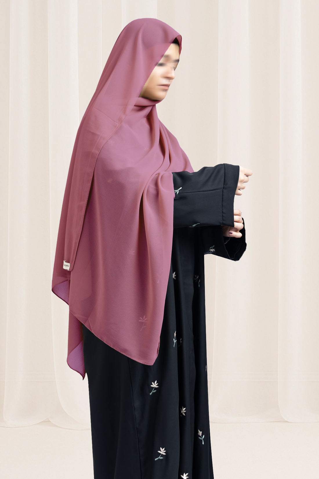 Premium Georgette Hijab –Turkish Rose