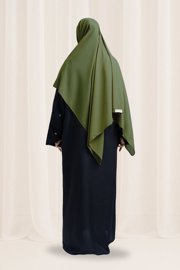 Premium Georgette Hijab – Olive Green
