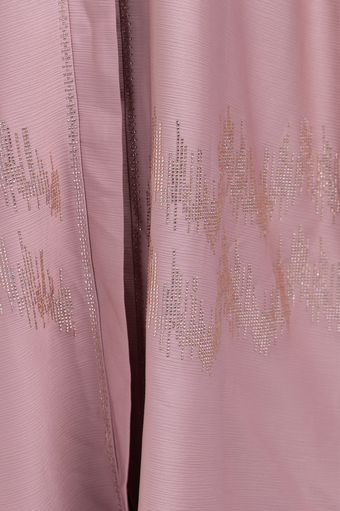 Blush Pink Crystal Embellished Abaya