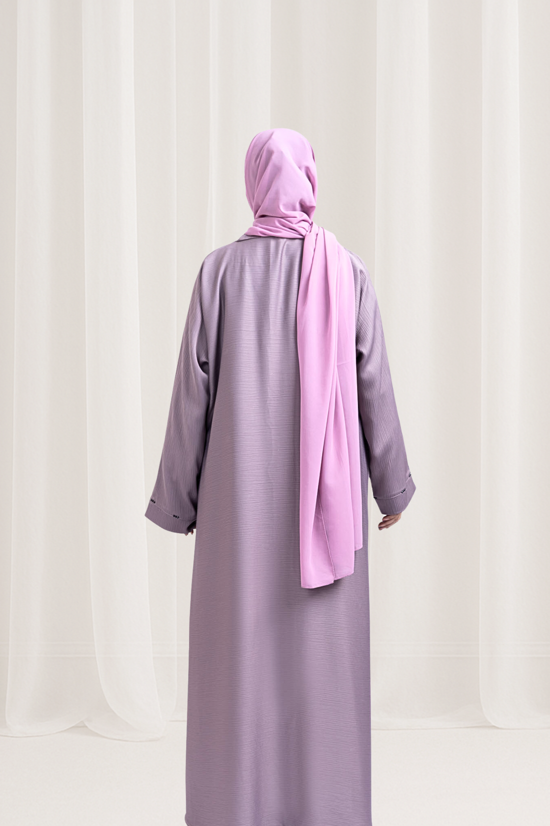 Smoky Lilac Beaded Abaya Modern Modesty