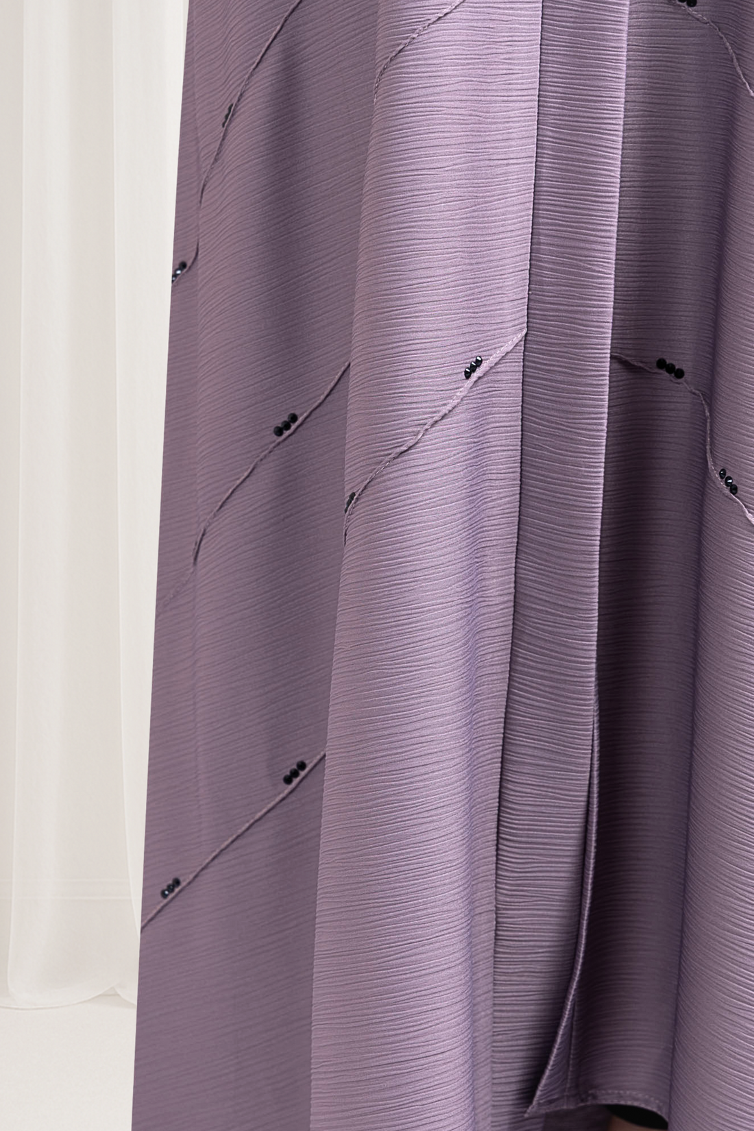 Smoky Lilac Beaded Abaya Modern Modesty