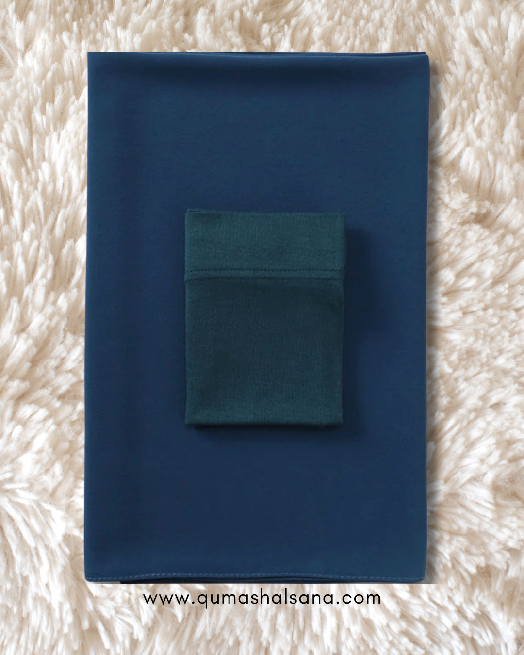 Georgette Hijab + Cap Matching Set - Classic Teal