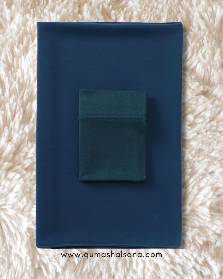 Georgette Hijab + Cap Matching Set - Classic Teal