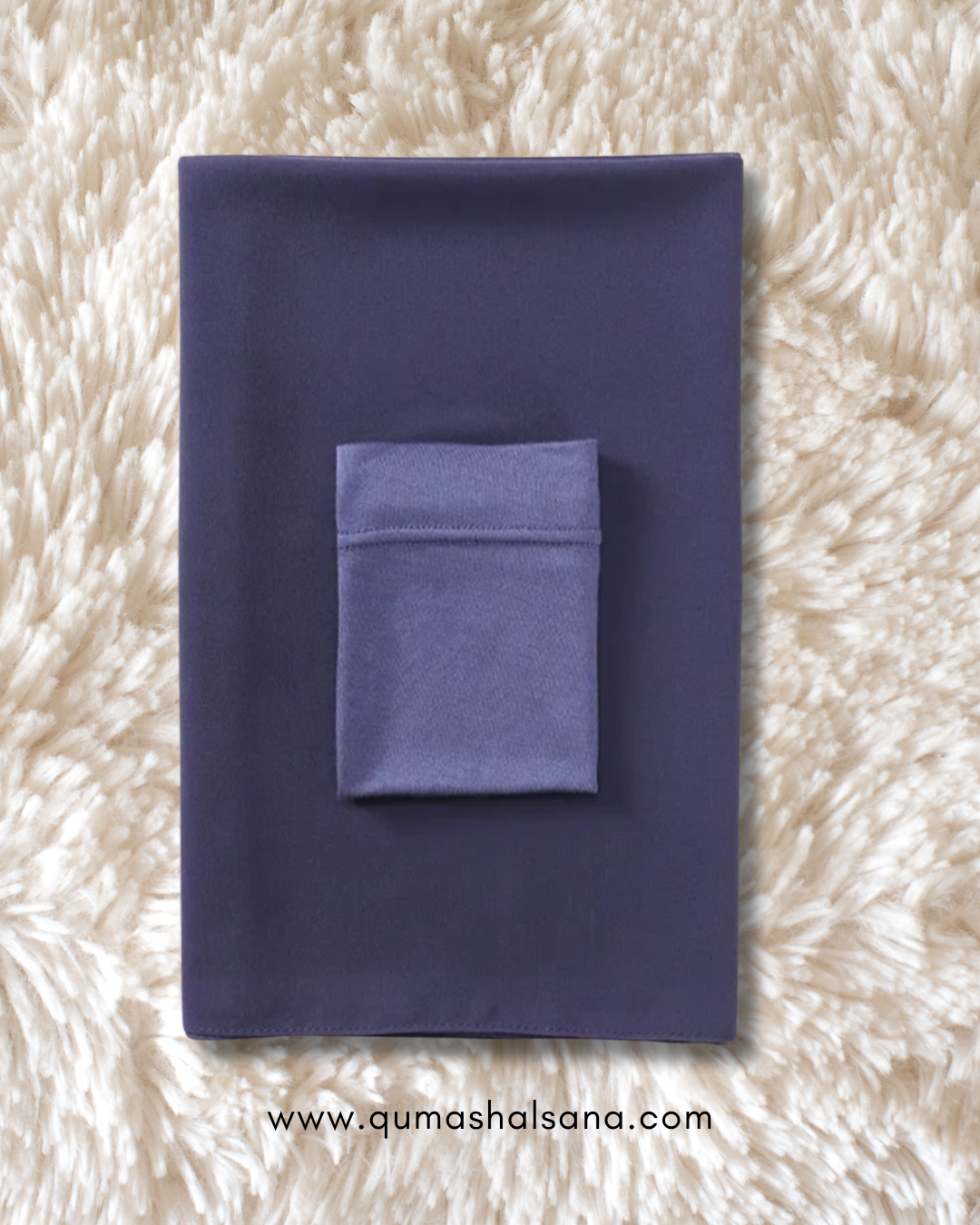 Georgette Hijab + Cap Matching Set - Dark Denim