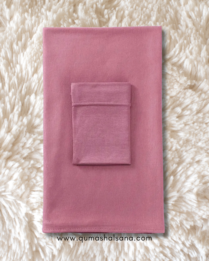 Georgette Hijab + Cap Matching Set - Deep Mauve
