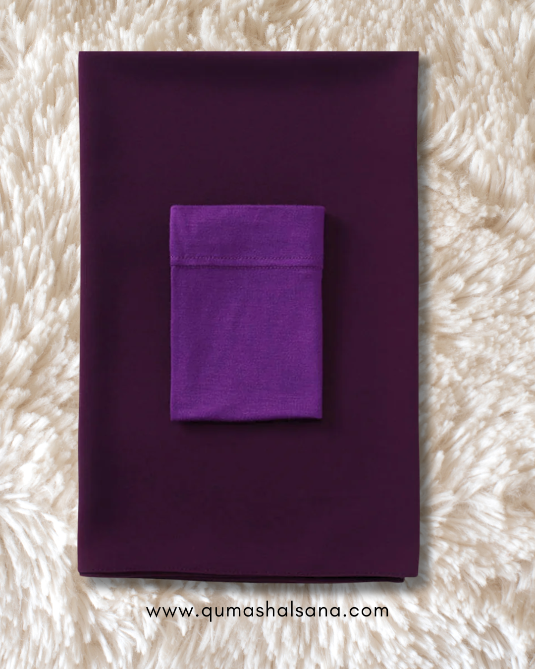 Georgette Hijab + Cap Matching Set - Eggplant