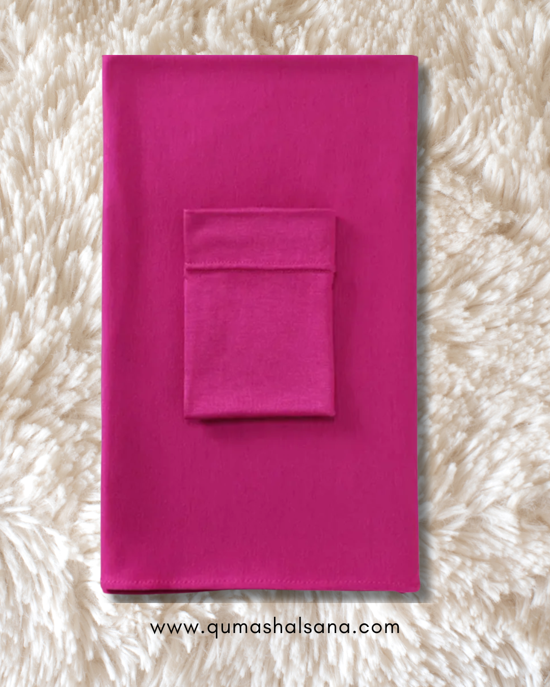 Georgette Hijab + Cap Matching Set - Fuchsia