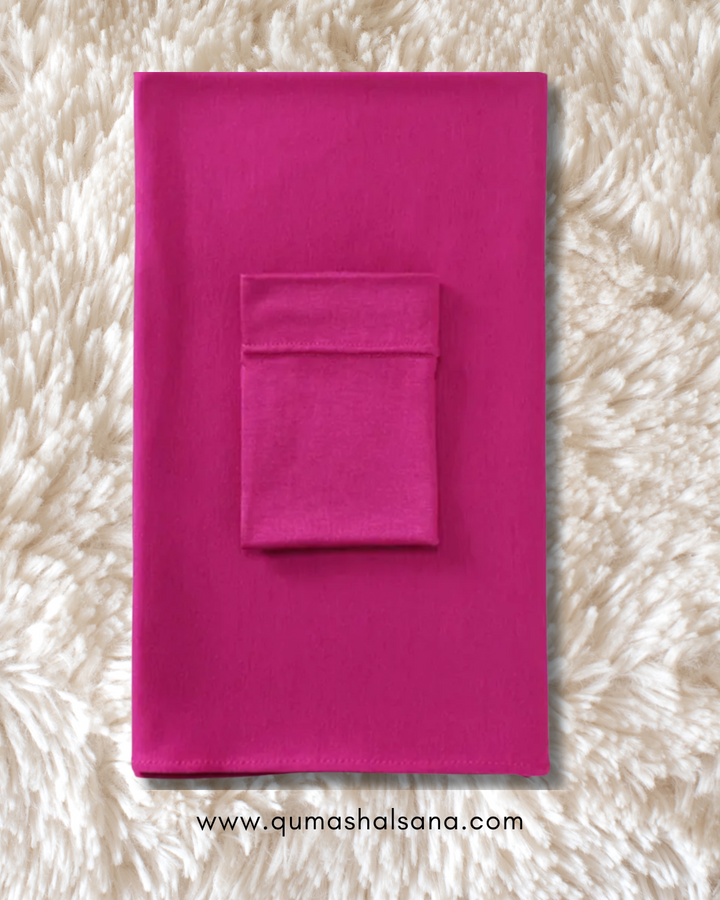Georgette Hijab + Cap Matching Set - Fuchsia
