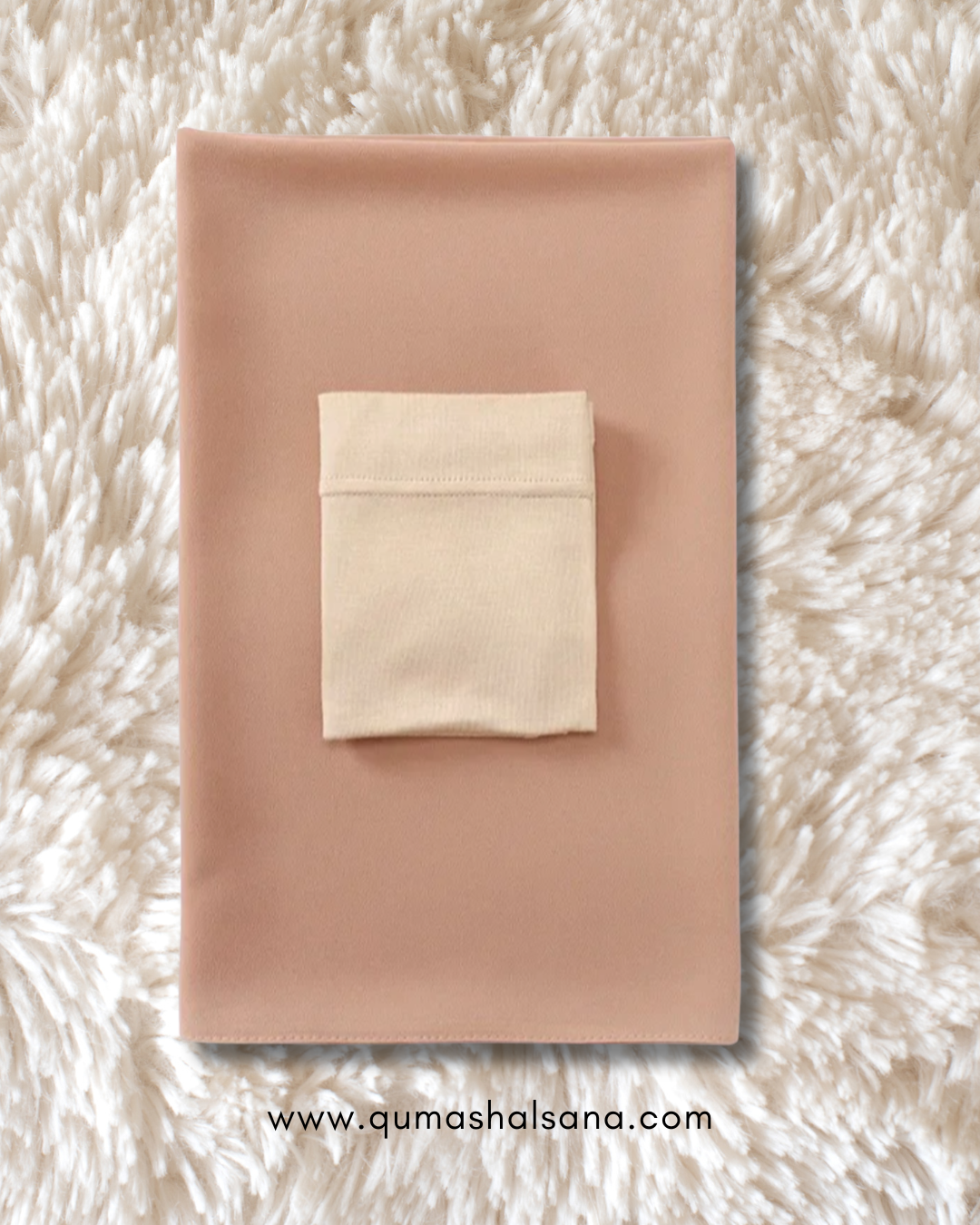 Georgette Hijab + Cap Matching Set - Light Beige