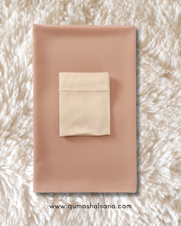 Georgette Hijab + Cap Matching Set - Light Beige