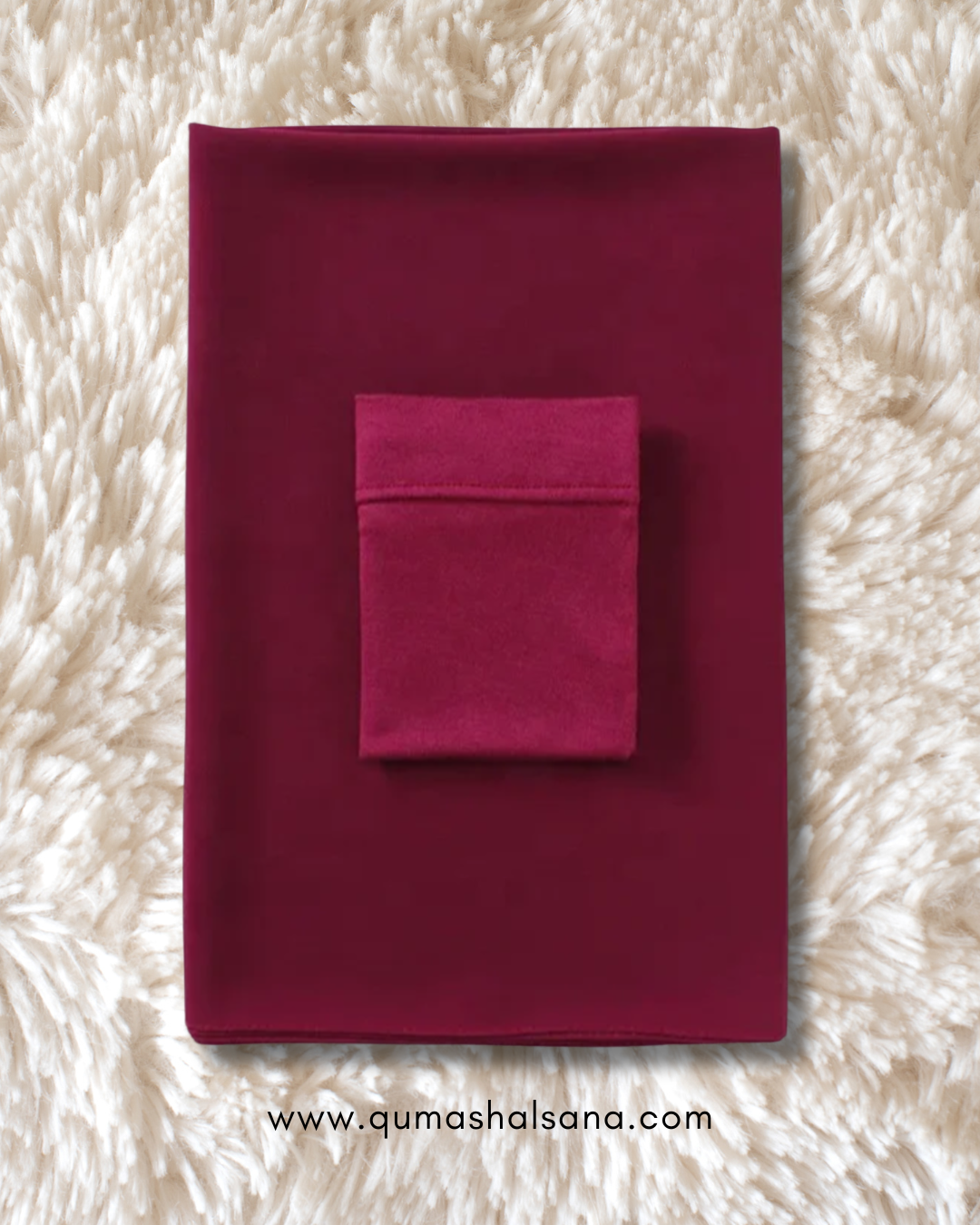 Georgette Hijab + Cap Matching Set - Maroon