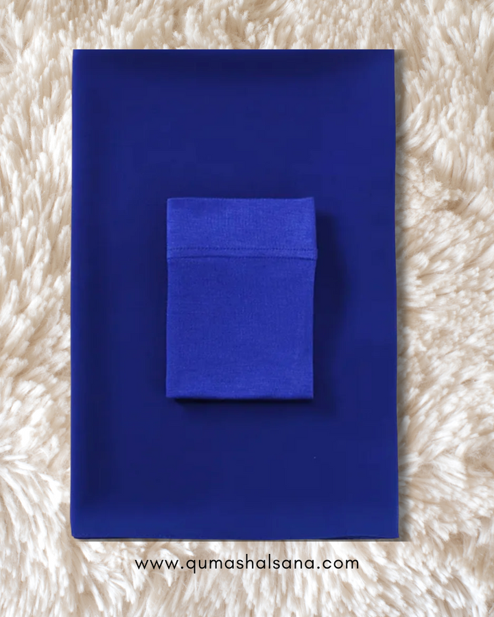 Georgette Hijab + Cap Matching Set - Royal Blue